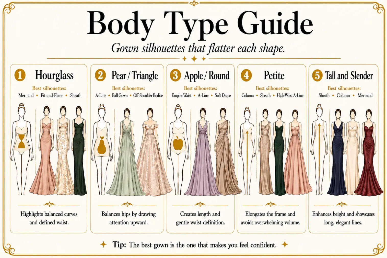 Choosing a Long Gown for Your Body Type