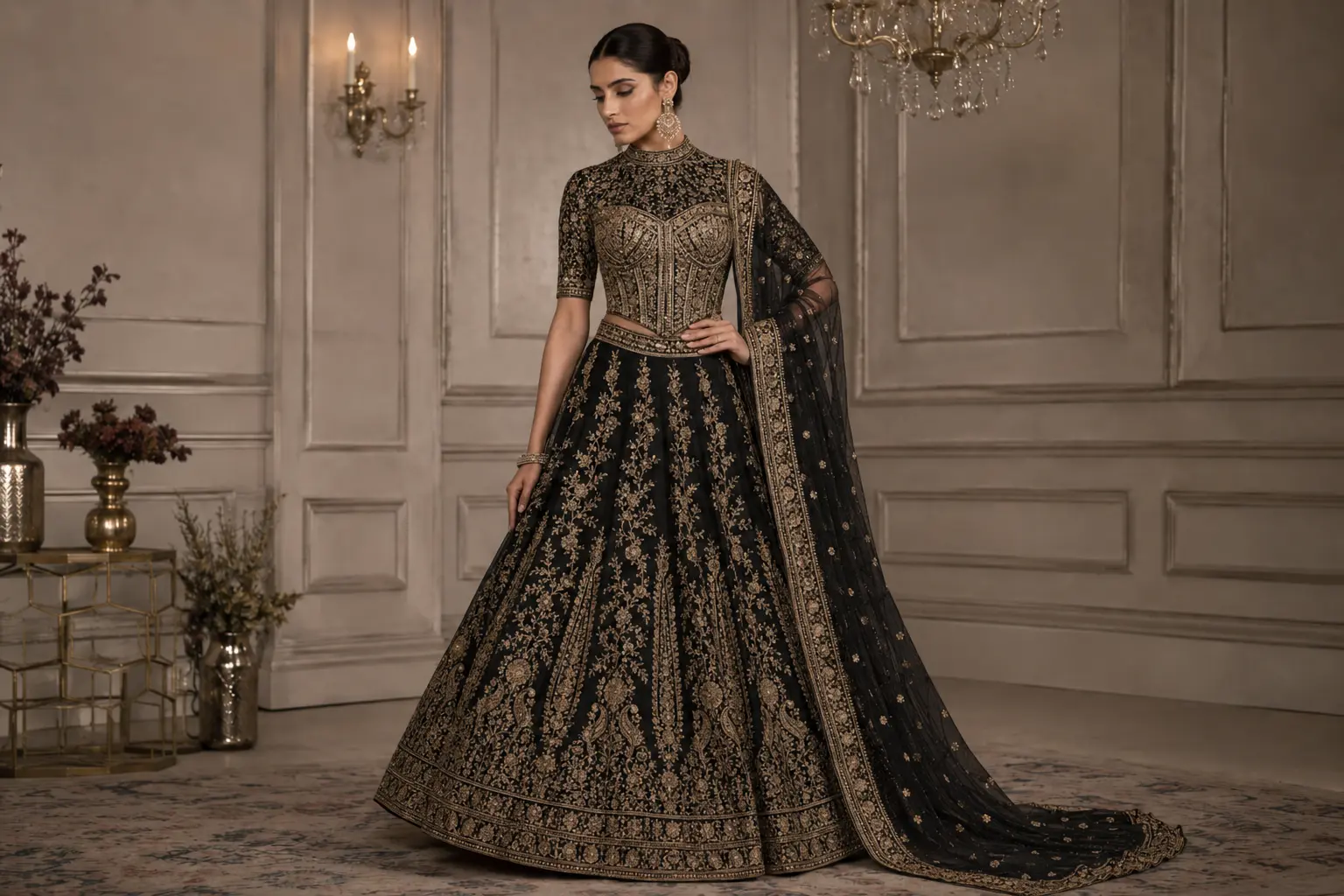 Indo Western Corset Lehenga