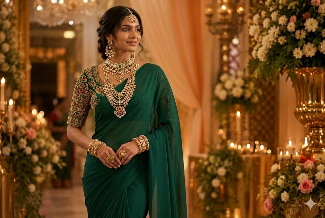 plain chiffon saree for different occasions