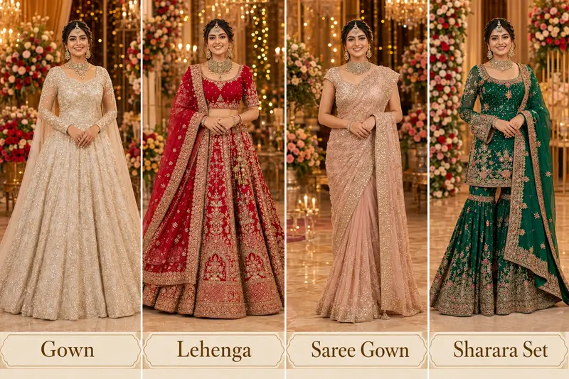 Popular Bridal Outfit Styles for Reception
