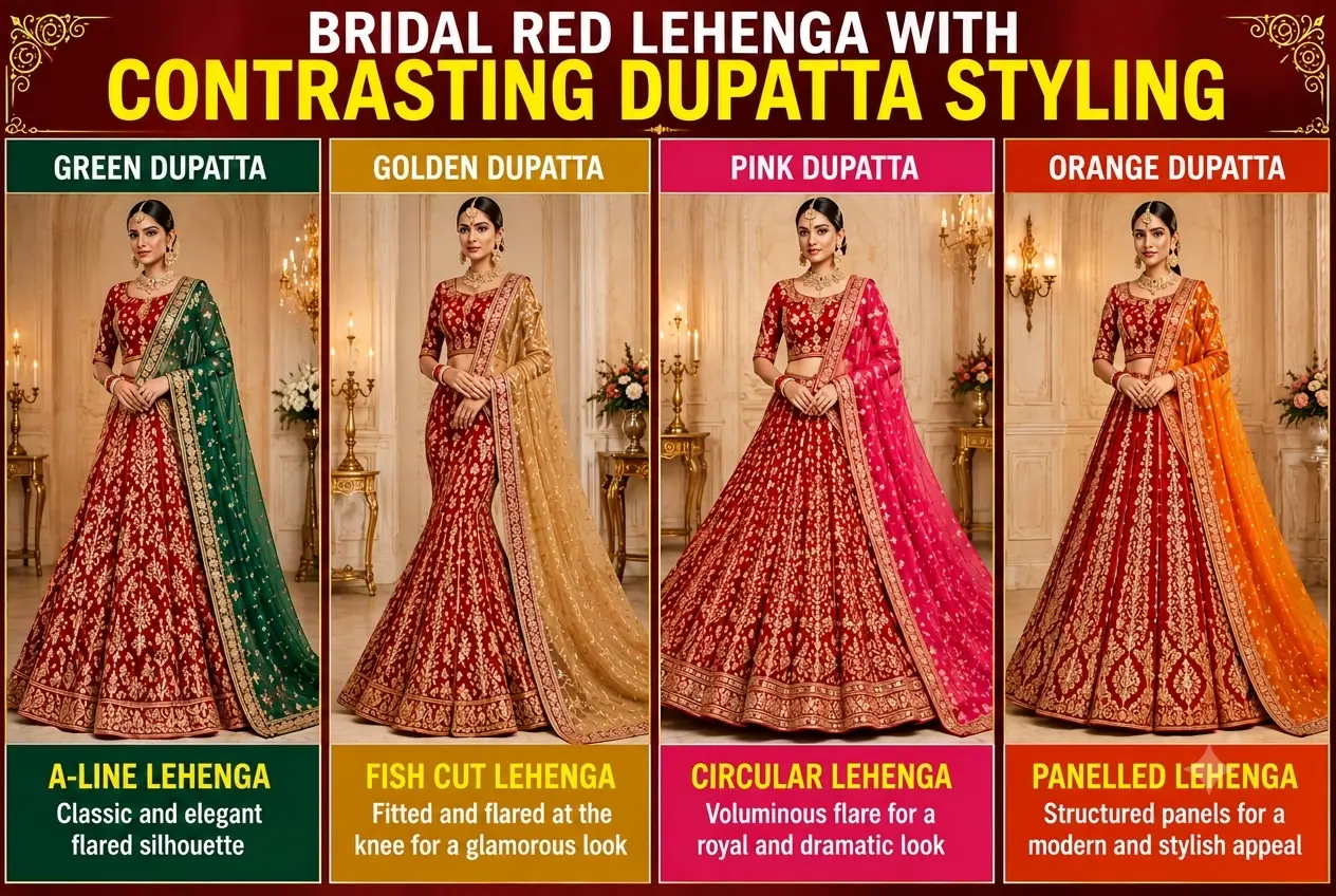 styling your red wedding lehenga