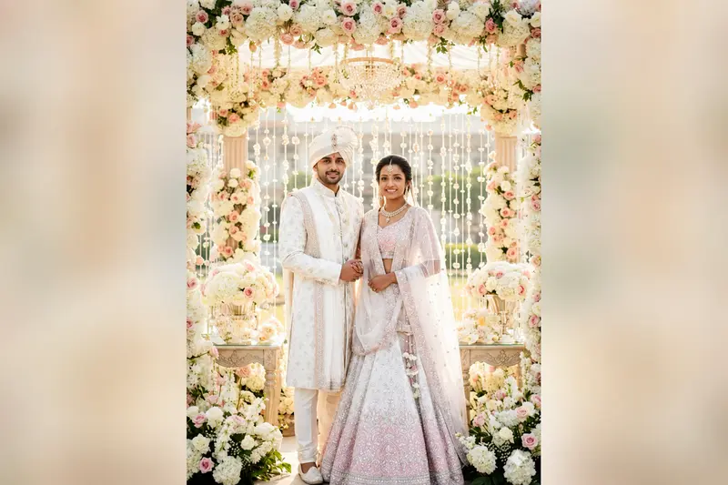 White Lehenga at wedding
